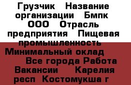 Грузчик › Название организации ­ Бмпк, ООО › Отрасль предприятия ­ Пищевая промышленность › Минимальный оклад ­ 20 000 - Все города Работа » Вакансии   . Карелия респ.,Костомукша г.